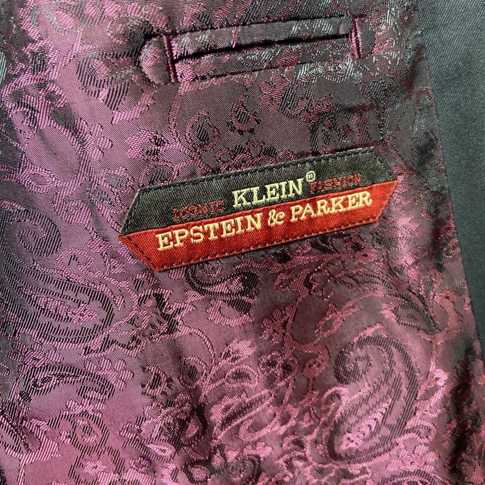 Klein Epstein & Parker Vitale Barberis Canonico Super 110s Black Blazer Sz 42 - Picture 5 of 8